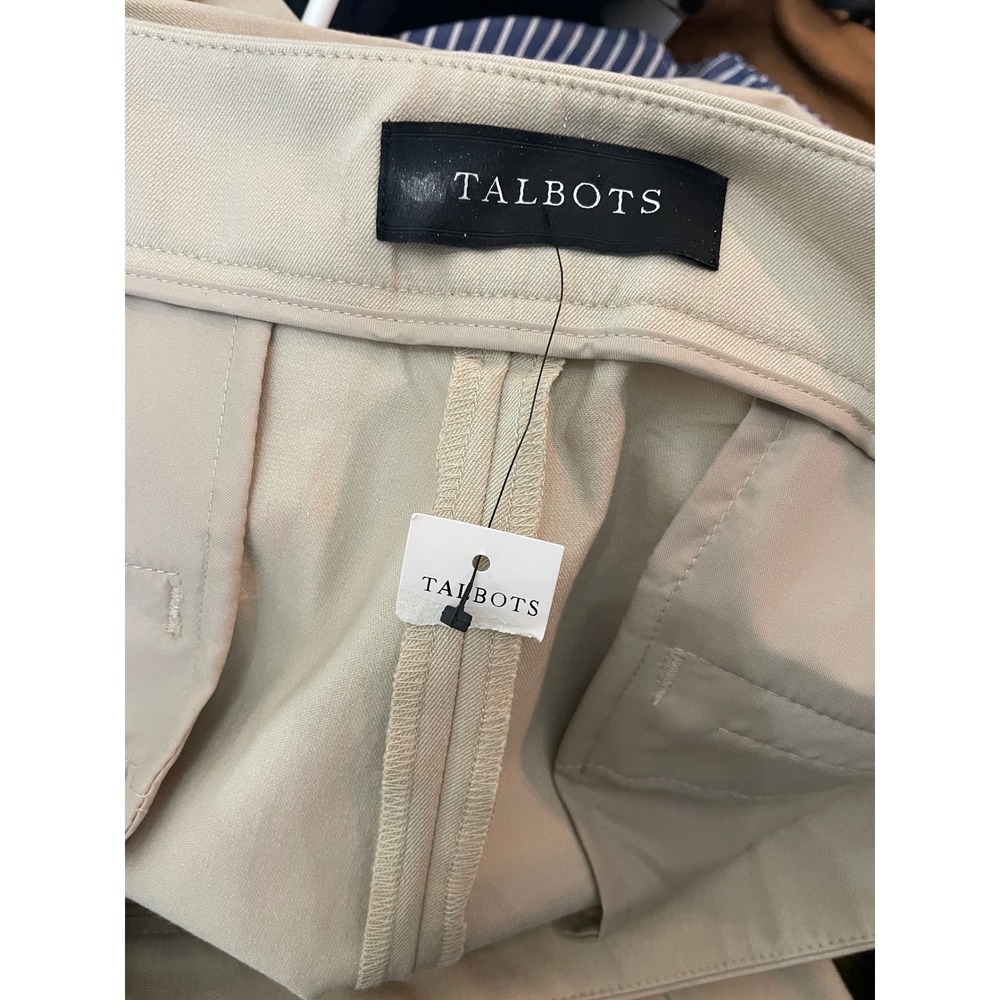Talbots Chatham Ankle Pants Size 16 Beige Tan Slim Leg Trousers Office Casual - Picture 7 of 9